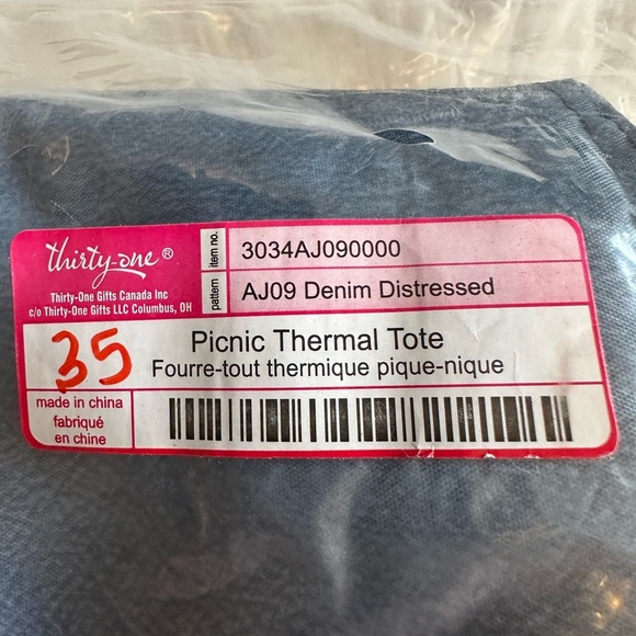 Thirty-one Light Blue Tote Bag - Picture 5 of 5